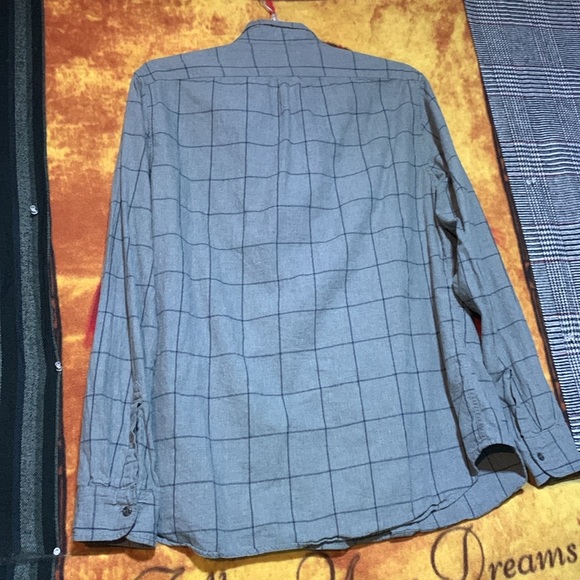 J.CREW-men’s gray plaid cotton ‘CLASSIC’ fit BRUSHED TWILL long sleeve shirt - Picture 8 of 10